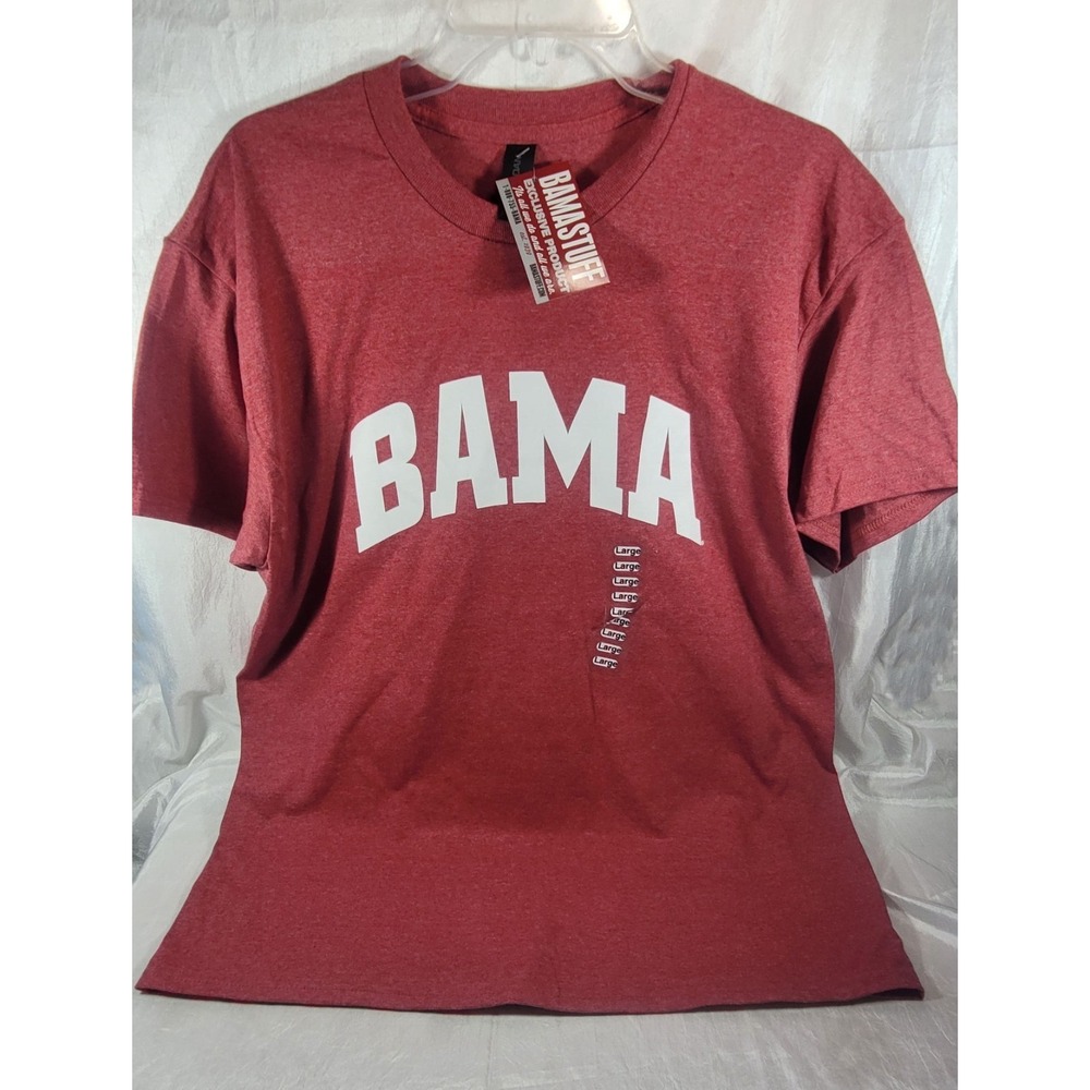 Gildan Ultra Cotton Alabama University Bama Heather Red T-Shirt - Large